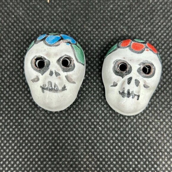 Miniature Dias De Los Muertos sugar skulls - Picture 1 of 2